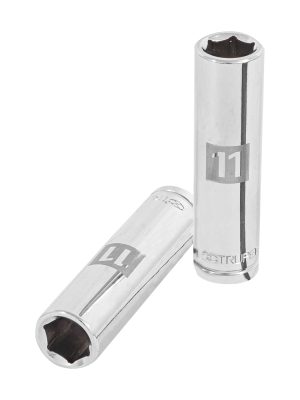 13771 - Dado largo de 11 mm, 6 puntas, cuadro 3/8', Truper