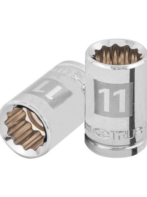 13631 - Dado de 11 mm, 12 puntas, cuadro 3/8', Truper