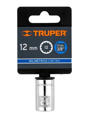 13632 - Dado de 12 mm, 12 puntas, cuadro 3/8', Truper