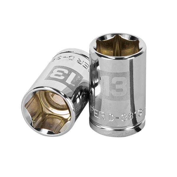 13677 - Dado de 13 mm, 6 puntas, cuadro 3/8', Truper