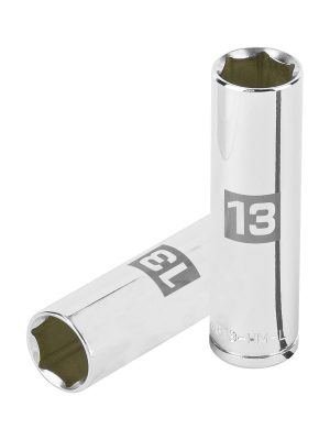 13773 - Dado largo de 13 mm, 6 puntas, cuadro 3/8', Truper