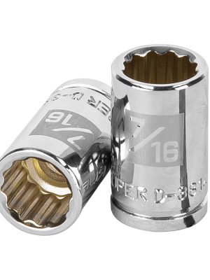 D-3814.jpg 13583 - Dado de 7/16', 12 puntas, cuadro 3/8', Truper