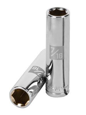 13713 - Dado largo de 7/16', 6 puntas, cuadro 3/8', Truper