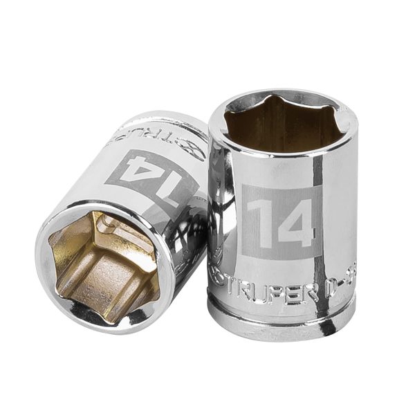 13678 - Dado de 14 mm, 6 puntas, cuadro 3/8', Truper