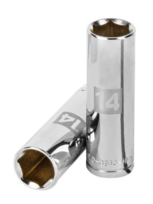 13774 - Dado largo de 14 mm, 6 puntas, cuadro 3/8', Truper