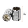 13634 - Dado de 14 mm, 12 puntas, cuadro 3/8', Truper