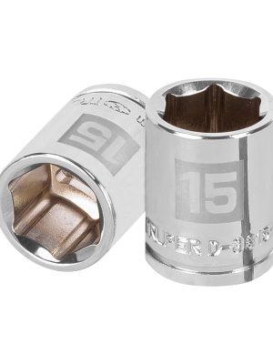 13679 - Dado de 15 mm, 6 puntas, cuadro 3/8', Truper