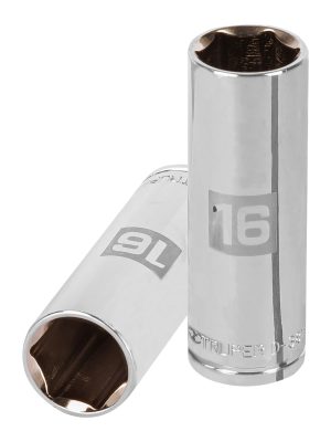 13776 - Dado largo de 16 mm, 6 puntas, cuadro 3/8', Truper