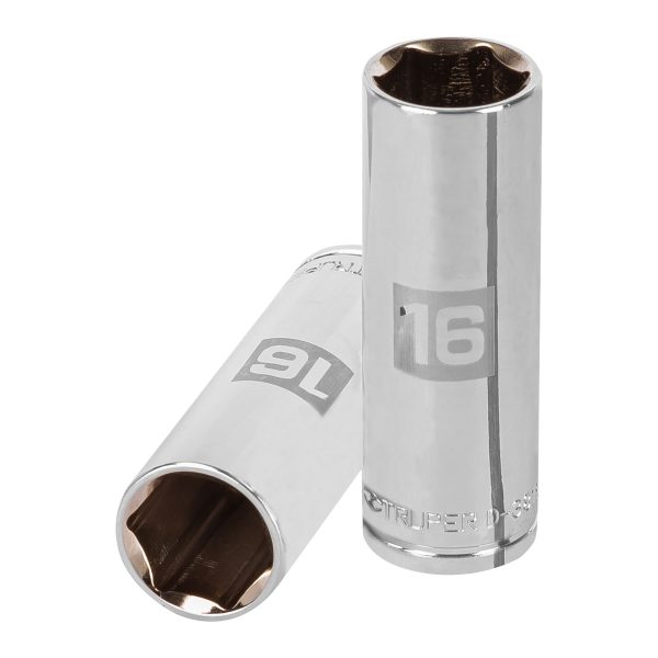 13776 - Dado largo de 16 mm, 6 puntas, cuadro 3/8', Truper