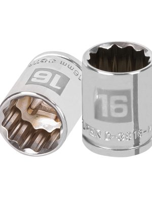 13636 - Dado de 16 mm, 12 puntas, cuadro 3/8', Truper