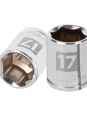 13681 - Dado de 17 mm, 6 puntas, cuadro 3/8', Truper