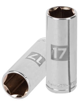 13777 - Dado largo de 17 mm, 6 puntas, cuadro 3/8', Truper