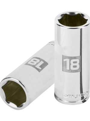 13778 - Dado largo de 18 mm, 6 puntas, cuadro 3/8', Truper