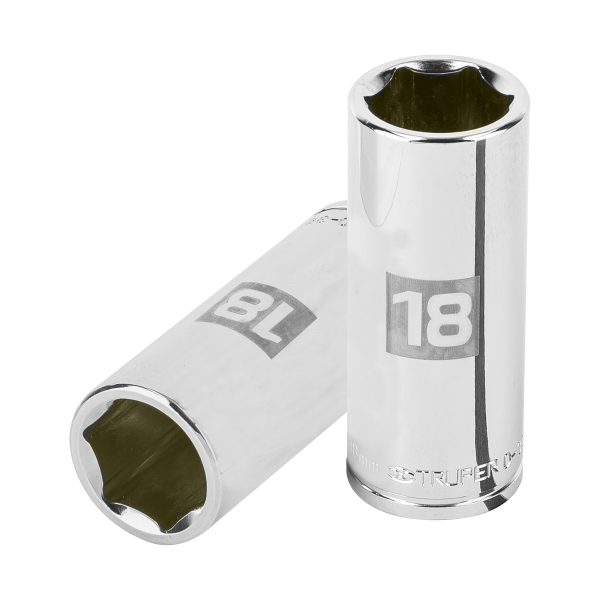 13778 - Dado largo de 18 mm, 6 puntas, cuadro 3/8', Truper