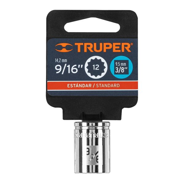 13585 - Dado de 9/16', 12 puntas, cuadro 3/8', Truper