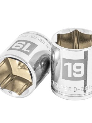 13683 - Dado de 19 mm, 6 puntas, cuadro 3/8', Truper