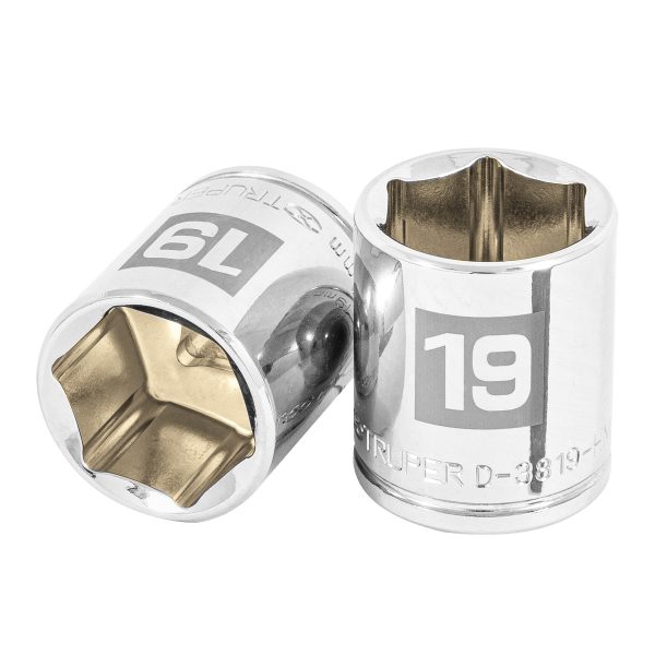 13683 - Dado de 19 mm, 6 puntas, cuadro 3/8', Truper