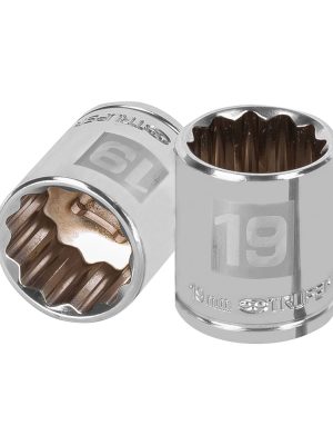 13639 - Dado de 19 mm, 12 puntas, cuadro 3/8', Truper