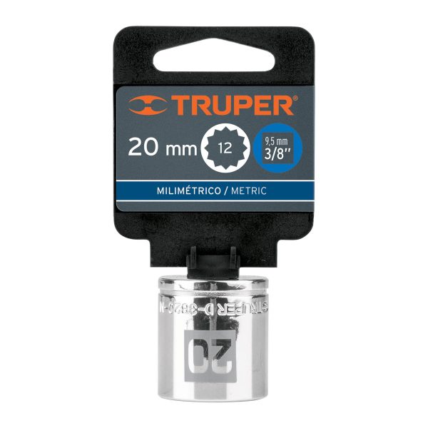 13640 - Dado de 20 mm, 12 puntas, cuadro 3/8', Truper