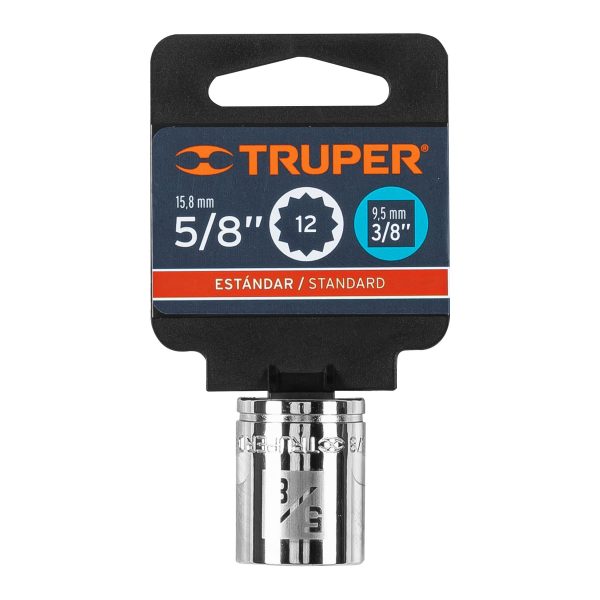 13586 - Dado de 5/8', 12 puntas, cuadro 3/8', Truper