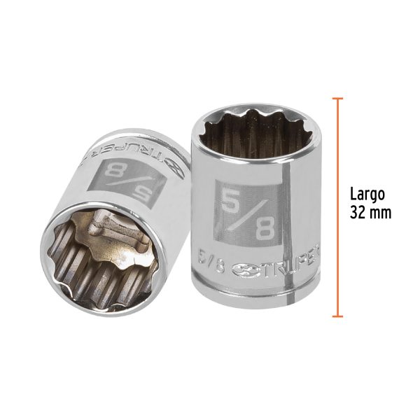 13586 - Dado de 5/8', 12 puntas, cuadro 3/8', Truper