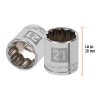 13641 - Dado de 21 mm, 12 puntas, cuadro 3/8', Truper