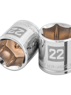 13686 - Dado de 22 mm, 6 puntas, cuadro 3/8', Truper