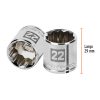 13642 - Dado de 22 mm, 12 puntas, cuadro 3/8', Truper