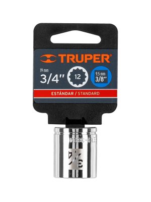 D-3824E1.jpg 13588 - Dado de 3/4', 12 puntas, cuadro 3/8', Truper