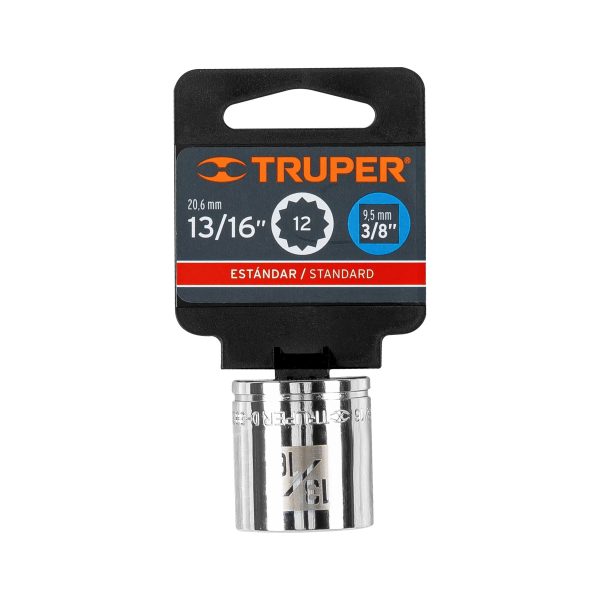 13589 - Dado de 13/16', 12 puntas, cuadro 3/8', Truper