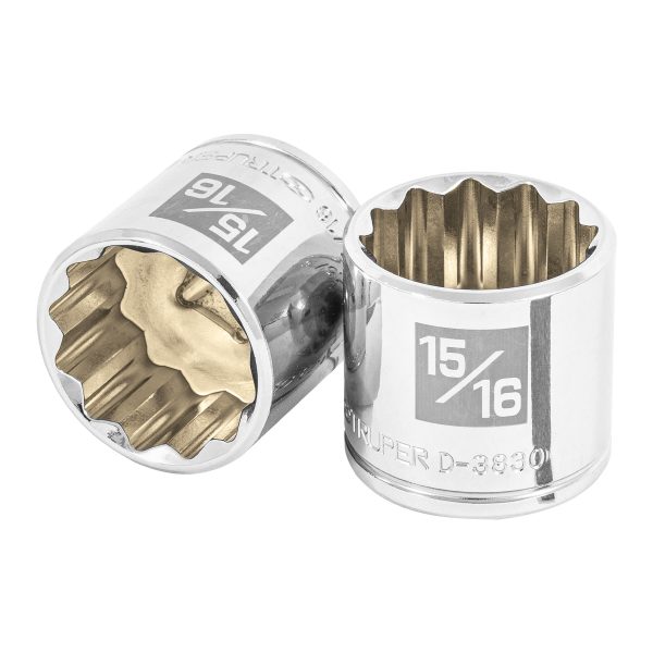 13591 - Dado de 15/16', 12 puntas, cuadro 3/8', Truper