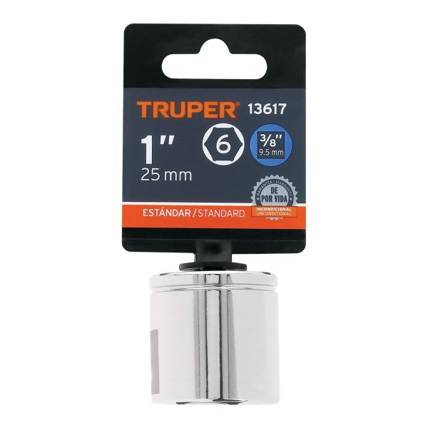 13617 - Dado de 1', 6 puntas, cuadro 3/8', Truper