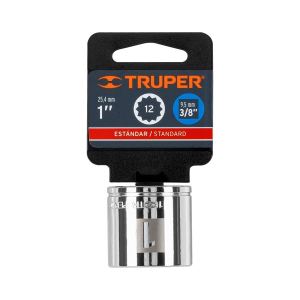 13592 - Dado de 1', 12 puntas, cuadro 3/8', Truper