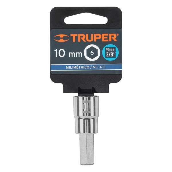13490 - Dado punta hexagonal de 10 mm, cuadro 3/8', Truper