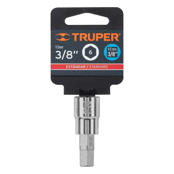 13467 - Dado punta hexagonal de 3/8', cuadro 3/8', Truper