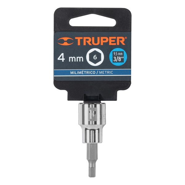 13485 - Dado punta hexagonal de 4 mm, cuadro 3/8', Truper