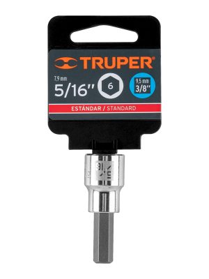 13466 - Dado punta hexagonal de 5/16', cuadro 3/8', Truper