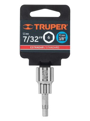 13464 - Dado punta hexagonal de 7/32', cuadro 3/8', Truper