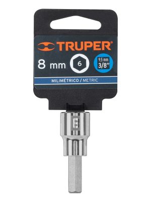 13489 - Dado punta hexagonal de 8 mm, cuadro 3/8', Truper