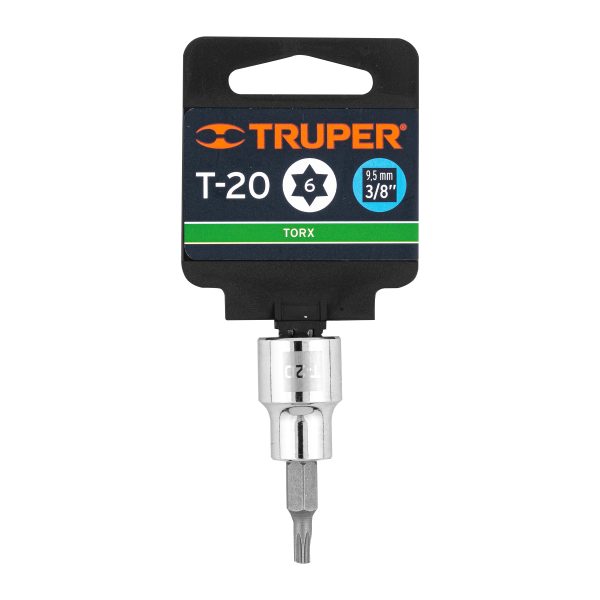 13570 - Dado punta torx T-20, cuadro 3/8', Truper