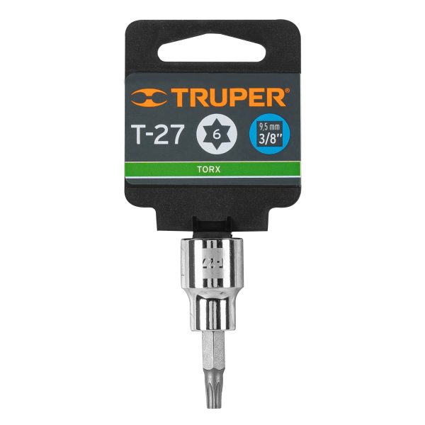 13572 - Dado punta torx T-27, cuadro 3/8', Truper