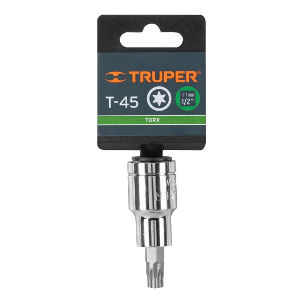 13438 - Dado punta torx T-45, cuadro 1/2', Truper
