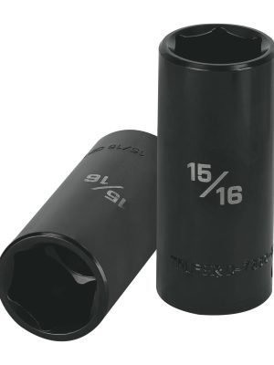 13395 - Dado largo impacto de 15/16', 6 puntas, cuadro 1/2', Truper