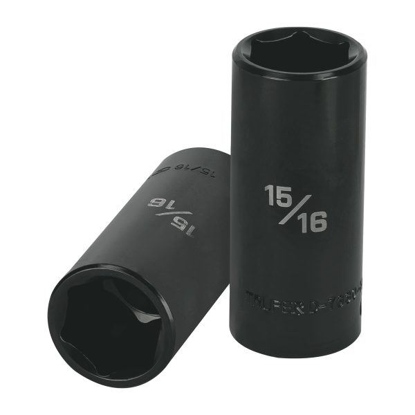 13395 - Dado largo impacto de 15/16', 6 puntas, cuadro 1/2', Truper