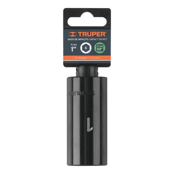 13396 - Dado largo impacto de 1', 6 puntas, cuadro 1/2', Truper