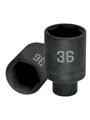 103194 - Dado largo impacto de 36 mm, 6 puntas, cuadro 1/2', Truper