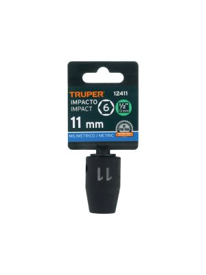 12411 - Dado cuadro 1/2' de impacto 6 puntas de 11 mm, Truper