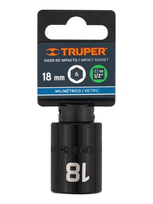 D-7418-ME1.jpg 12418 - Dado cuadro 1/2' de impacto 6 puntas de 18 mm, Truper