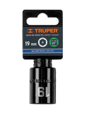 D-7419-ME1.jpg 12419 - Dado cuadro 1/2' de impacto 6 puntas de 19 mm, Truper