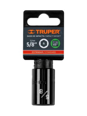 13379 - Dado de impacto de 5/8', 6 puntas cuadro 1/2', Truper